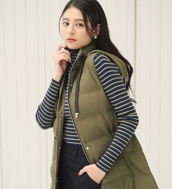 BELLUNA（ベルーナ）の「＜＆ｃｏｃｏｃｈｉ＞ハピネスコットン１００％×吸湿発熱リブタートルニット（ニット・セーター）」｜詳細画像