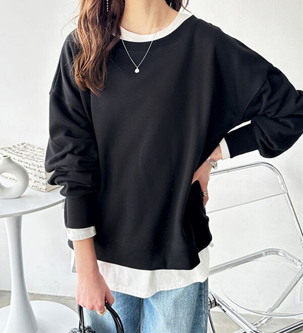 GeeRA（ジーラ）の「着回し自在！柔らか裏毛スウェット（カットソー）」｜詳細画像