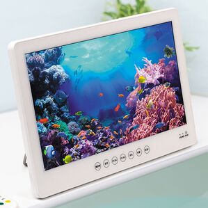 「防水ポータブルＤＶＤプレーヤー（テレビ・オーディオ・カメラ機器）」｜ホワイト