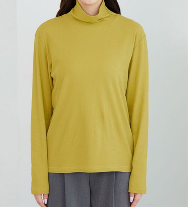 BELLUNA（ベルーナ）の「素肌想いの綿１００％シアープルオーバー（カットソー）」｜詳細画像