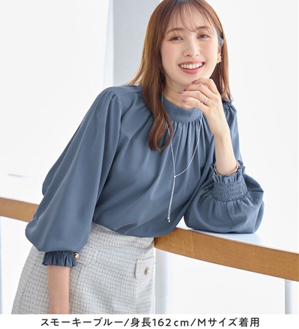 alotta（アロッタ）の「ボリューム袖上品とろみブラウス（ブラウス）」｜詳細画像