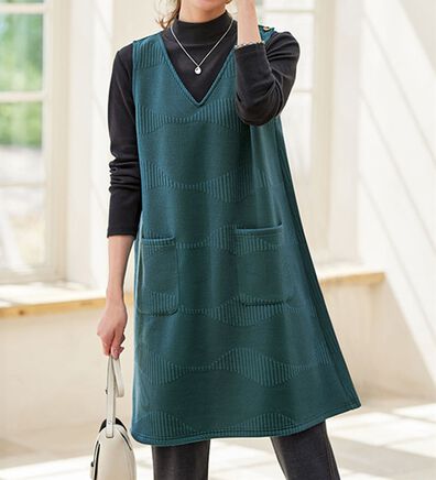 BELLUNA（ベルーナ）の「波柄ジャカードジャンパードレス（チュニックワンピース）」