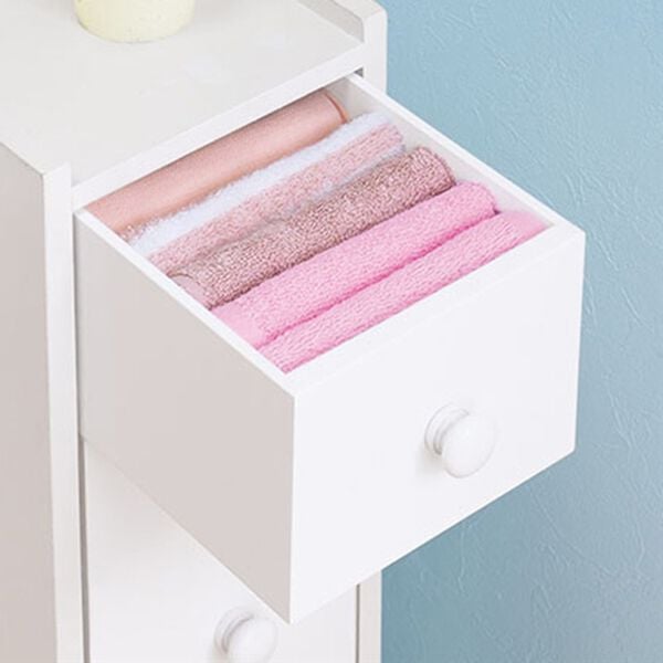 「大量巻きも入るスリムトイレラック（その他トイレ用品）」｜詳細画像