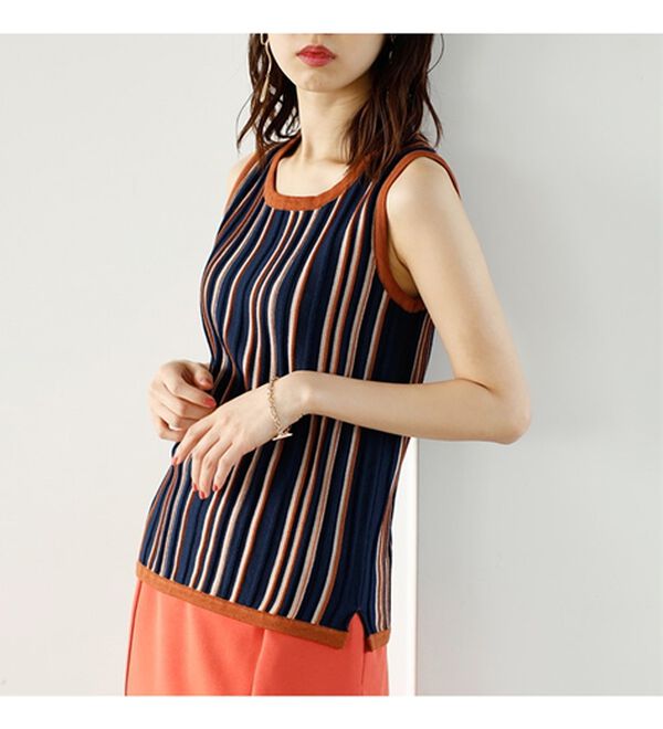 ダナキャラン】スエード夏物タンクトップ｜ノースリーブ 