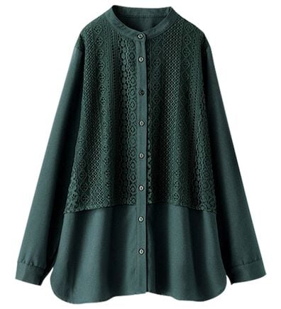 BELLUNA（ベルーナ）の「レース重ねシャツチュニック（チュニック）」
