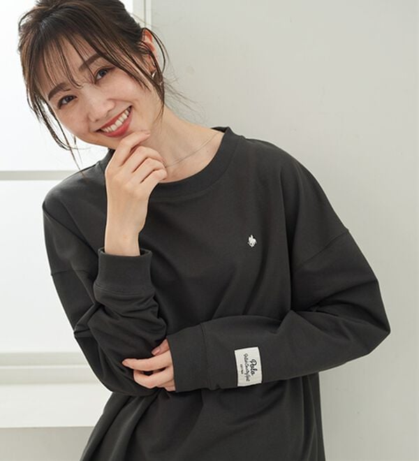 BELLUNA（ベルーナ）の「【ＰＯＬＯ　ＢＣＳ】ミニ裏毛素材ゆるトレーナー（トレーナー・スウェット）」｜詳細画像