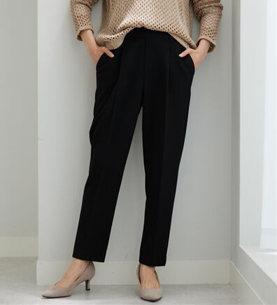 BELLUNA（ベルーナ）の「サマ見え(スーパーウォーム)ウール調素材美脚テーパードパンツ（テーパードパンツ）」