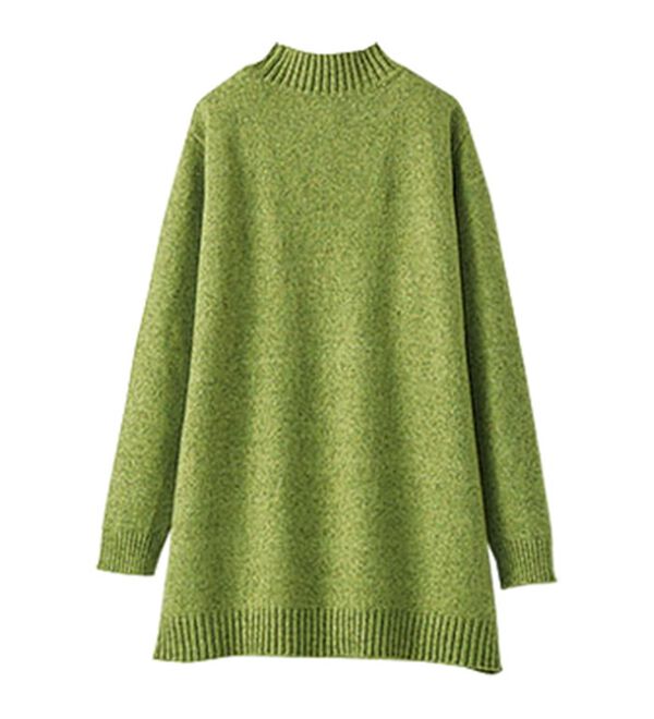 BELLUNA（ベルーナ）の「ミックス調ボタン使いニットチュニック（チュニック）」｜詳細画像