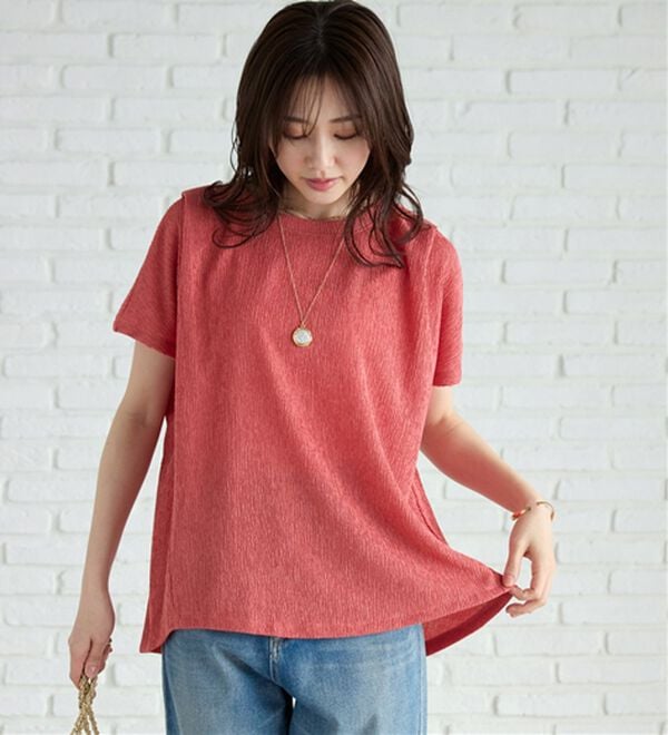 BELLUNA（ベルーナ）の「楊柳素材ドルマンプルオーバー（カットソー）」｜詳細画像