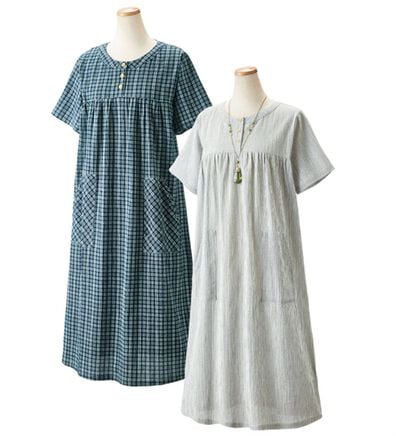 ルフラン（ルフラン）の「【２色組】おうちで涼やか夏の楊柳ワンピ（その他ワンピース）」