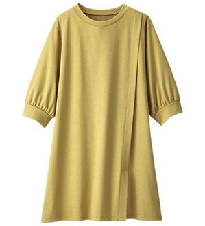 BELLUNA（ベルーナ）の「汗ジミ対策！スリットデザインチュニック（チュニック）」｜イエロー