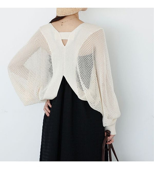 GeeRA（ジーラ）の「バックオープンサマーメッシュボレロ（その他カーディガン）」｜詳細画像