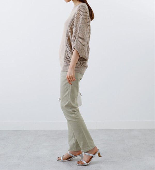 BELLUNA（ベルーナ）の「ホワイトヤーンストレッチカラーパンツ（フルレングスパンツ）」｜詳細画像