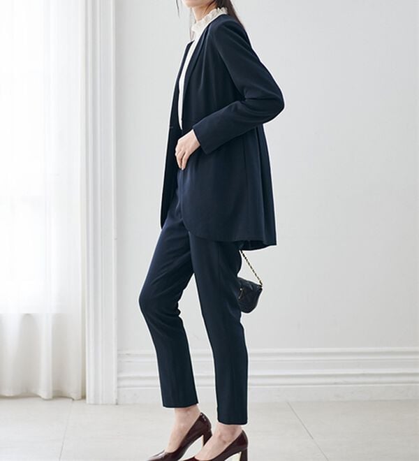 RANAN（ラナン）の「＜２点セット＞ラウンドヘムジャケットセットアップ（パンツスーツ）」｜詳細画像