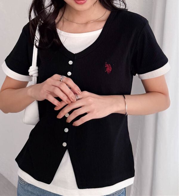 RANAN（ラナン）の「＜U.S.POLO ASSN.＞バイカラーレイヤード風カットソーTシャツ（カットソー）」｜詳細画像