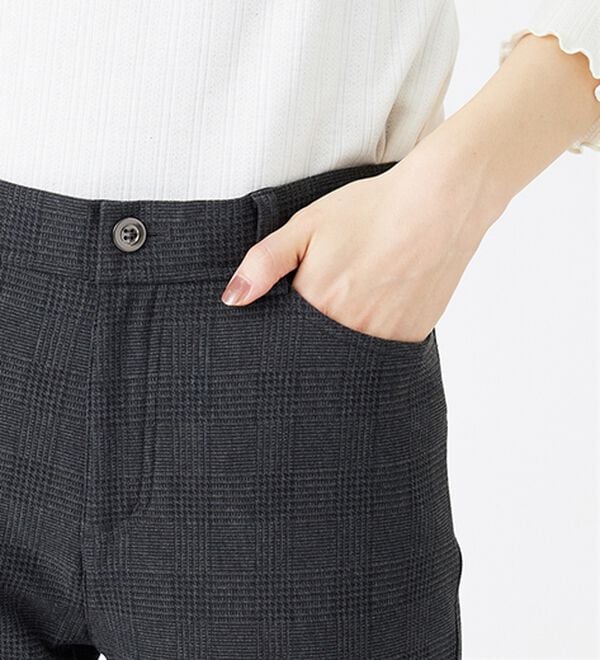 BELLUNA（ベルーナ）の「ウエストらくらく！ふっくら裏起毛ストレッチパンツ（フルレングスパンツ）」｜詳細画像