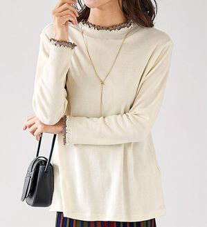 BELLUNA（ベルーナ）の「重ね着風フリル衿プルオーバー（カットソー）」｜詳細画像