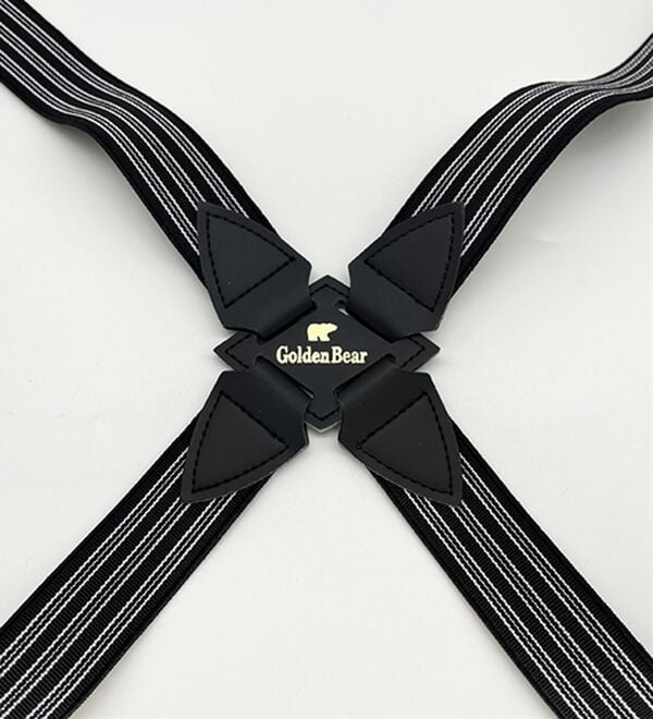 become tree チェーンサスペンダー　ブラックゴールド　Sサイズ 2本組】＜ゴールデンベア＞日本製錆びないサスペンダー - ベルーナ