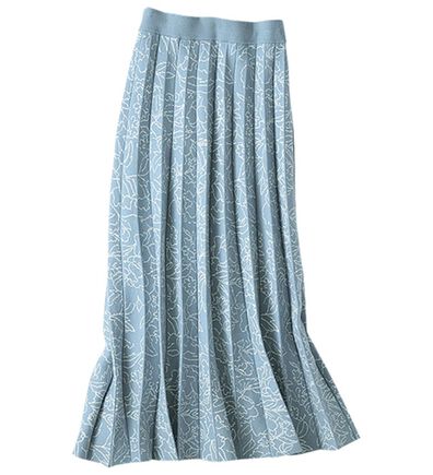 BELLUNA（ベルーナ）の「花柄ジャカードフレアーニットスカート（ロングスカート）」