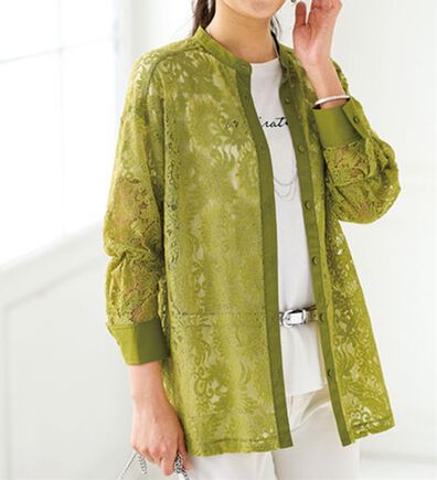 BELLUNA（ベルーナ）の「ビンテージレース素材シャツチュニック（チュニック）」