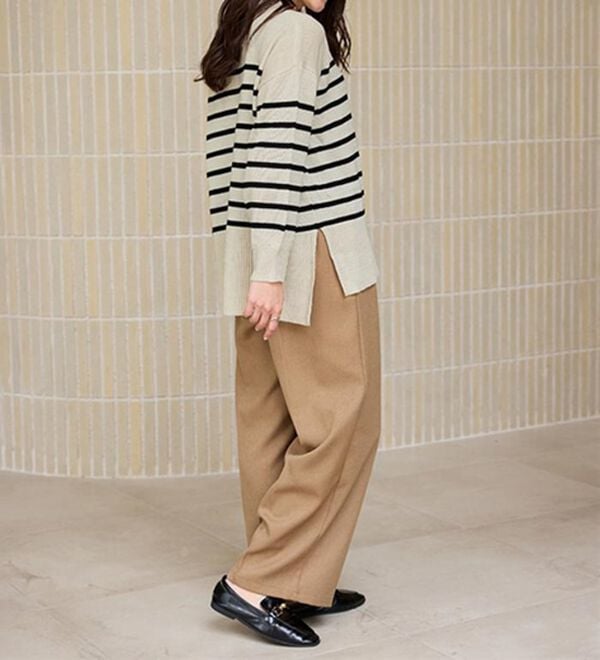 RANAN（ラナン）の「ウール調２タックワイドパンツ（フルレングスパンツ）」｜詳細画像