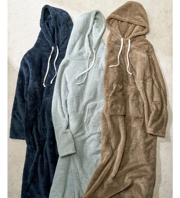 YU'NOW（ユナウ）の「ふんわりモコ　ボアルームウェアマキシワンピース（パジャマ・ルームウェア）」｜詳細画像