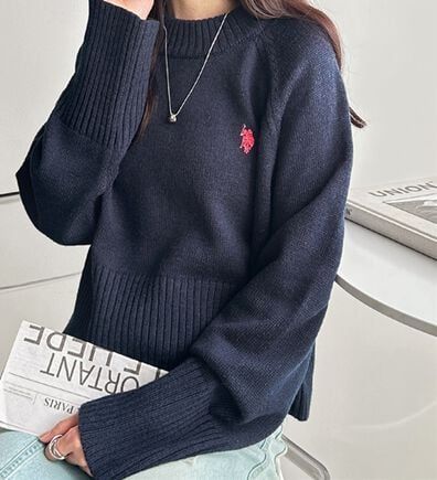 GeeRA（ジーラ）の「【ＵＳ．ＰＯＬＯ　ＡＳＳＮ】ショート丈ニット（ニット・セーター）」