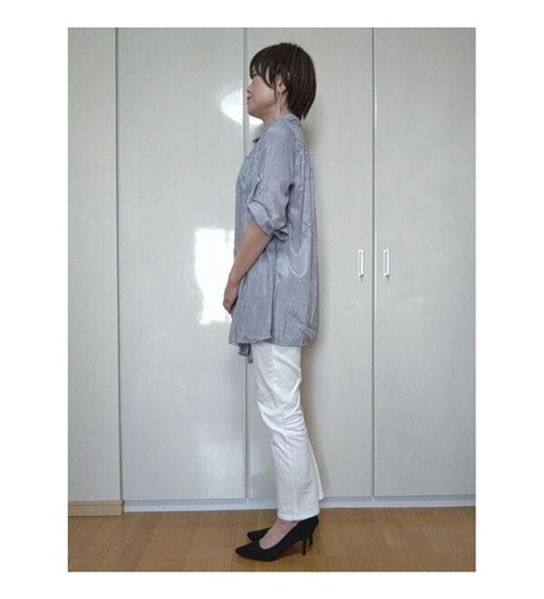 BELLUNA（ベルーナ）の「ヒンヤリ冷感ライトオンスジーンズ（フルレングスパンツ）」｜詳細画像