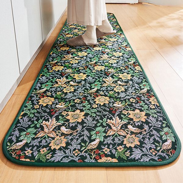 「洗えるゴブラン織キッチンマット（キッチンマット）」｜バードグリーン