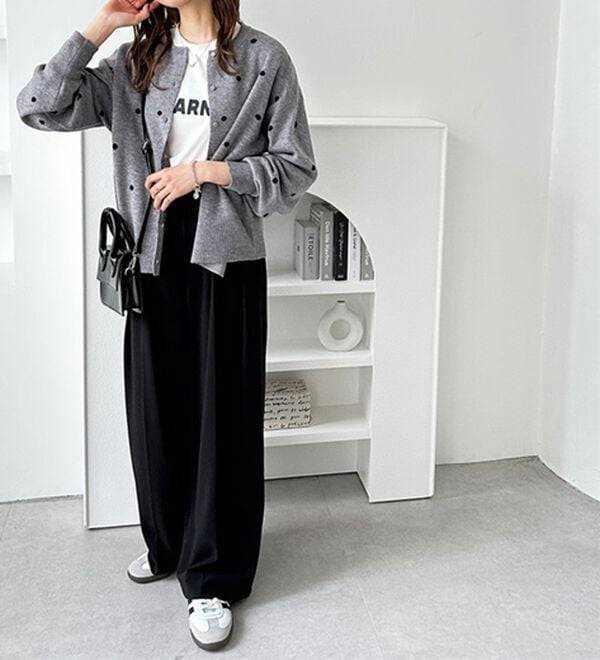 GeeRA（ジーラ）の「ドット柄カーディガン（ニットカーディガン）」｜詳細画像