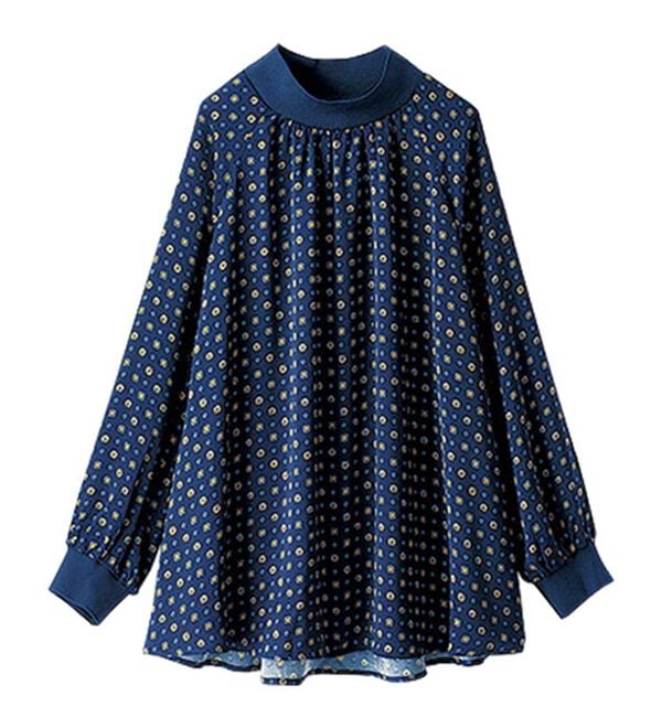 BELLUNA（ベルーナ）の「リブ切替ドレープデザインブラウス（ブラウス）」｜詳細画像