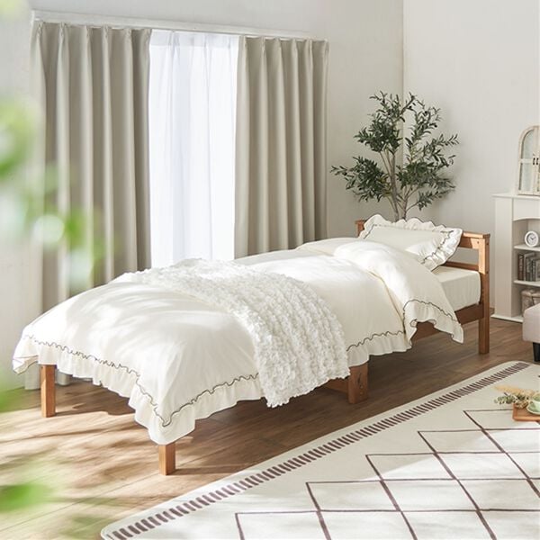 iellio（イエリオ）の「お買得カーテンセット＜３級遮光・４枚組・洗える・無地・既製サイズ＞（ドレープカーテン）」｜詳細画像