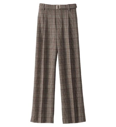 BELLUNA（ベルーナ）の「ストレッチ素材ベルト付ワイドパンツ（ワイドパンツ・ガウチョ）」