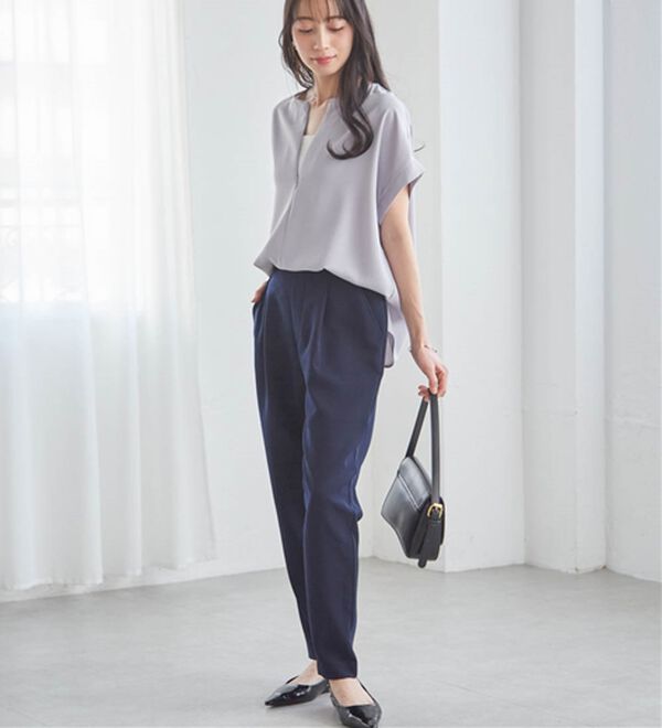 RANAN（ラナン）の「前後2WAYハーフジップブラウス（ブラウス）」｜詳細画像