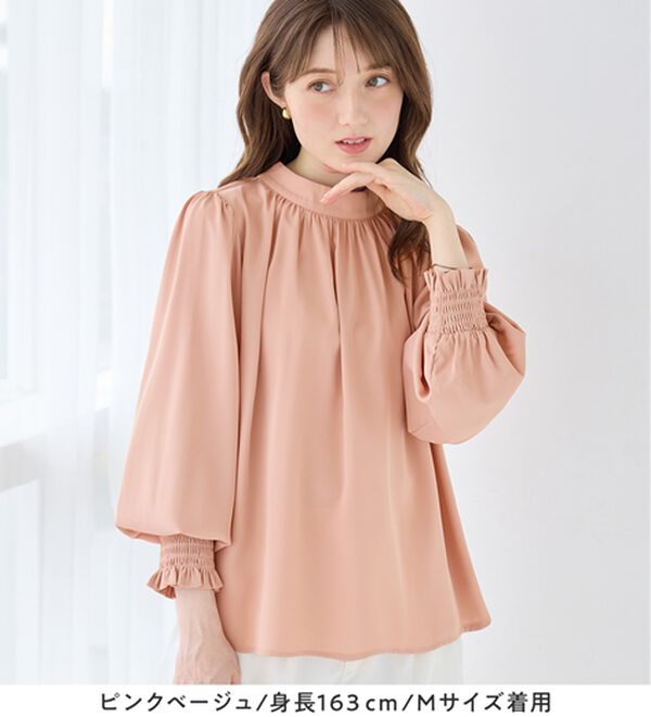 alotta（アロッタ）の「ボリューム袖上品とろみブラウス（ブラウス）」｜詳細画像