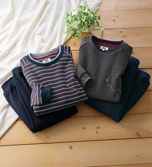 「【２着組】＜エドウイン＞肌側綿１００％長く使えるパジャマ（メンズルームウェア）」｜詳細画像