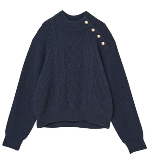 RANAN（ラナン）の「メタルボタンケーブルニット（ニット・セーター）」｜詳細画像