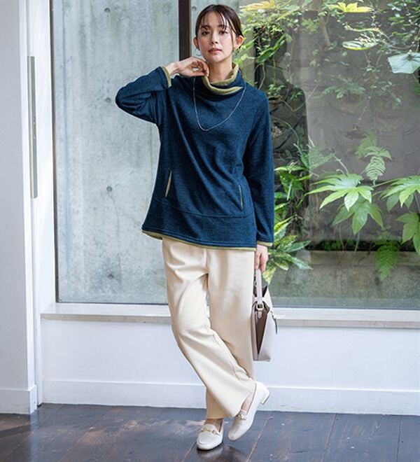 BELLUNA（ベルーナ）の「衿デザイン配色チュニック（チュニック）」｜詳細画像