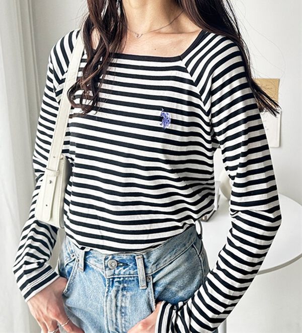 GeeRA（ジーラ）の「【Ｕ．Ｓ．ＰＯＬＯ ＡＳＳＮ】スクエアネックロンＴ（Tシャツ）」｜詳細画像