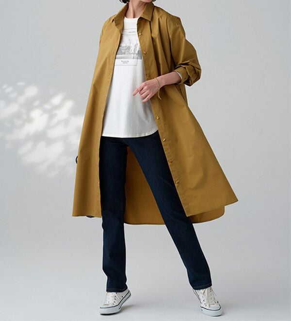 BELLUNA（ベルーナ）の「＜ＳＯＬＯＴＥＸ（Ｒ）＞ストレッチシャツワンピース（シャツワンピース）」｜詳細画像