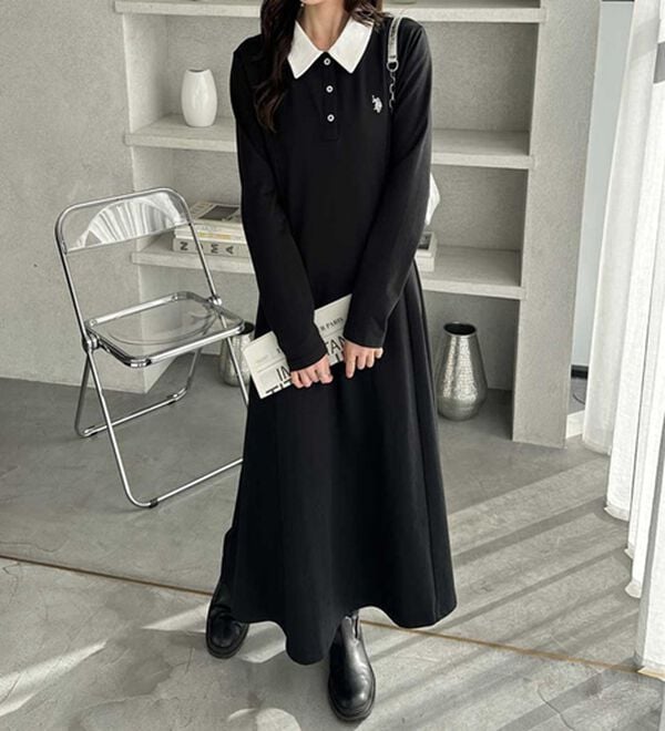 GeeRA（ジーラ）の「【U.S. POLO ASSN.】ポロ衿カットソーワンピース（その他ワンピース）」｜詳細画像