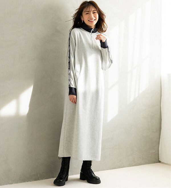 BELLUNA（ベルーナ）の「【ｕｍｂｒｏ】ジッパーワンピース（ロングワンピース）」｜詳細画像