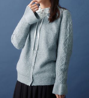 alotta（アロッタ）の「ふんわりキャンディー袖ニットカーディガン（ニットカーディガン）」｜詳細画像
