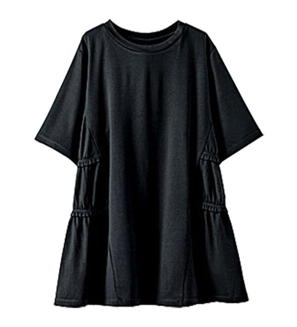 BELLUNA（ベルーナ）の「ヒンヤリ！サイドギャザー使いチュニック（チュニック）」｜詳細画像