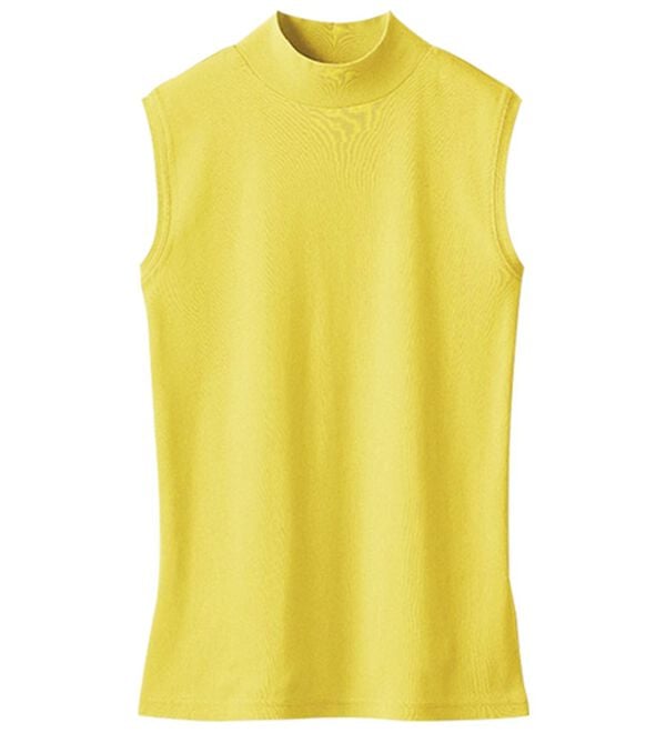 LAVIENNE（ラヴィエンヌ）の「【UVカット】綿１００％スリーブレスハイネックプルオーバー＜カラフルコットン＞（肌着・インナーウェア）」｜詳細画像