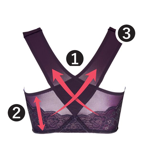 LAVIENNE（ラヴィエンヌ）の「【３色組】スキッと美姿勢ノンワイヤーブラ（ブラジャー）」｜詳細画像