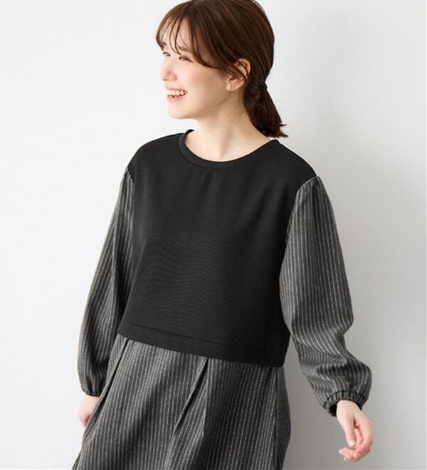 Viola e Viola（ヴィオラ エ ヴィオラ）の「時短コーデ楽ちんドッキングワンピース（ドッキングワンピース）」｜詳細画像