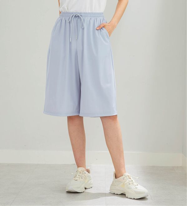 BELLUNA（ベルーナ）の「ヒンヤリ爽快！ゆったりハーフパンツ（その他パンツ）」｜サックス