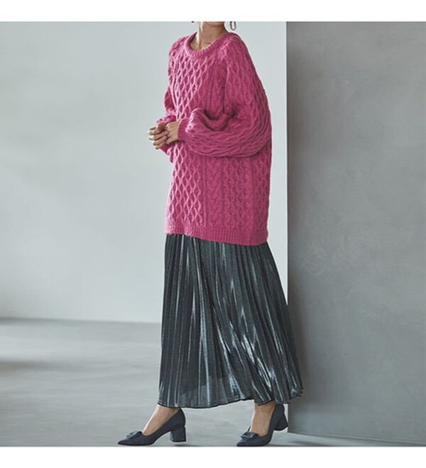 RANAN（ラナン）の「シャイニープリーツスカート（ロングスカート）」｜詳細画像