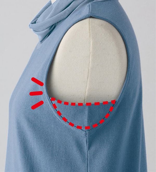 BELLUNA（ベルーナ）の「綿混素材脇汗対策チュール使いインナー（タンクトップ・キャミソール）」｜詳細画像